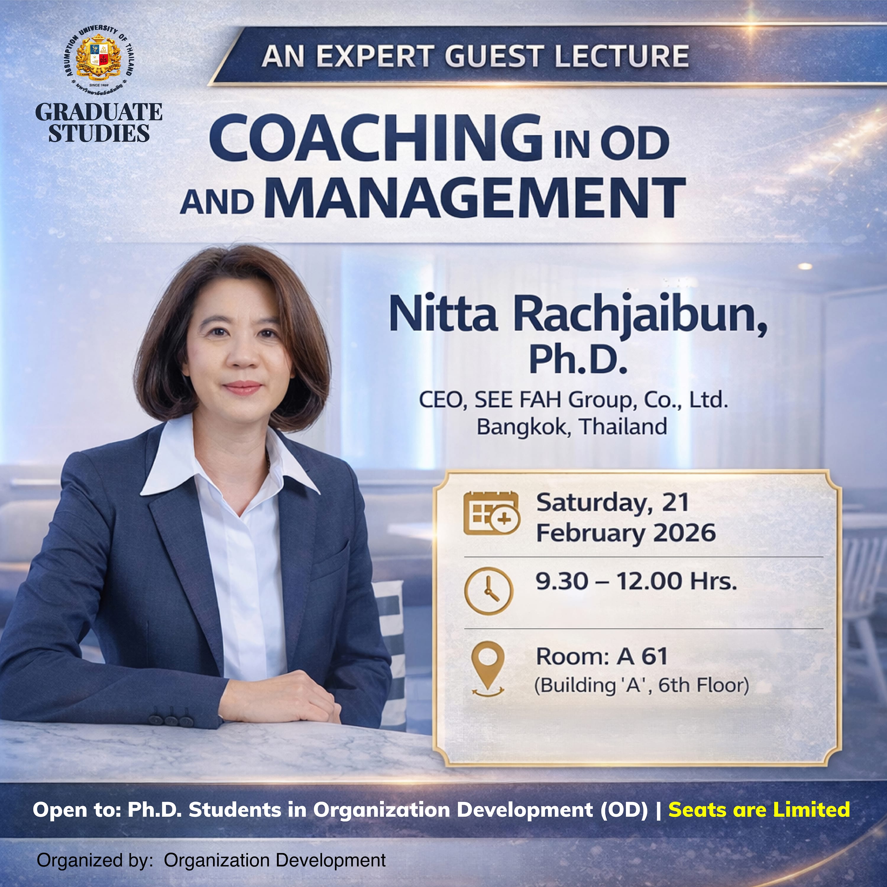 Photograph accompanying: Expert Guest Lecture Coaching in OD and Management